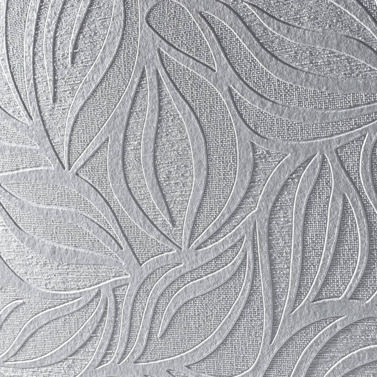 Leaf Textured Grey Wall Background