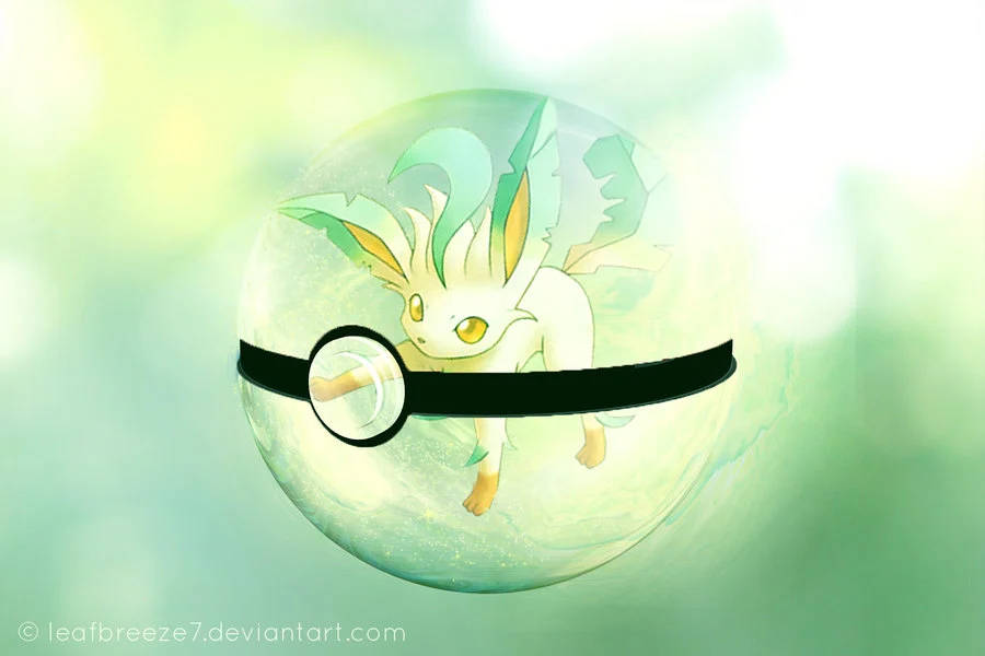 Leafeon In A Pokeball