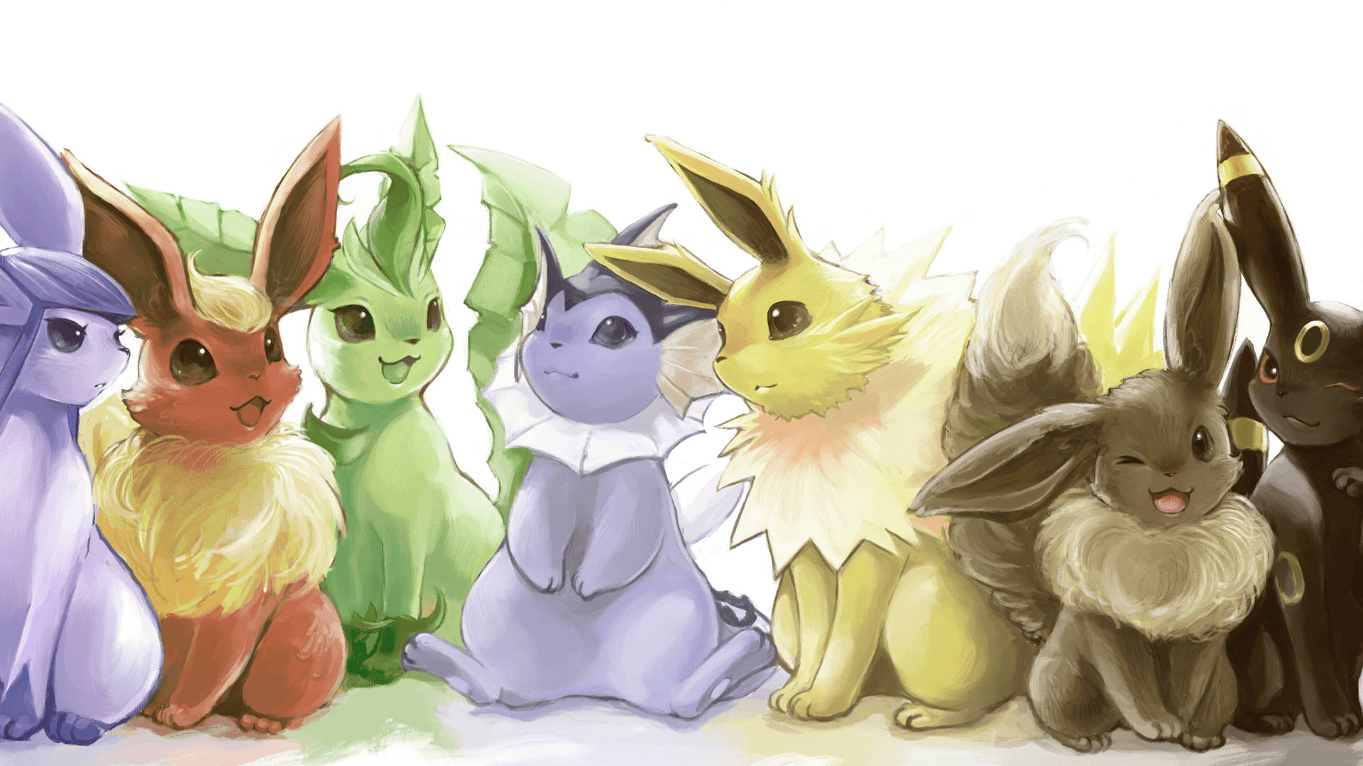 Leafeon With The Bunny Pokemons