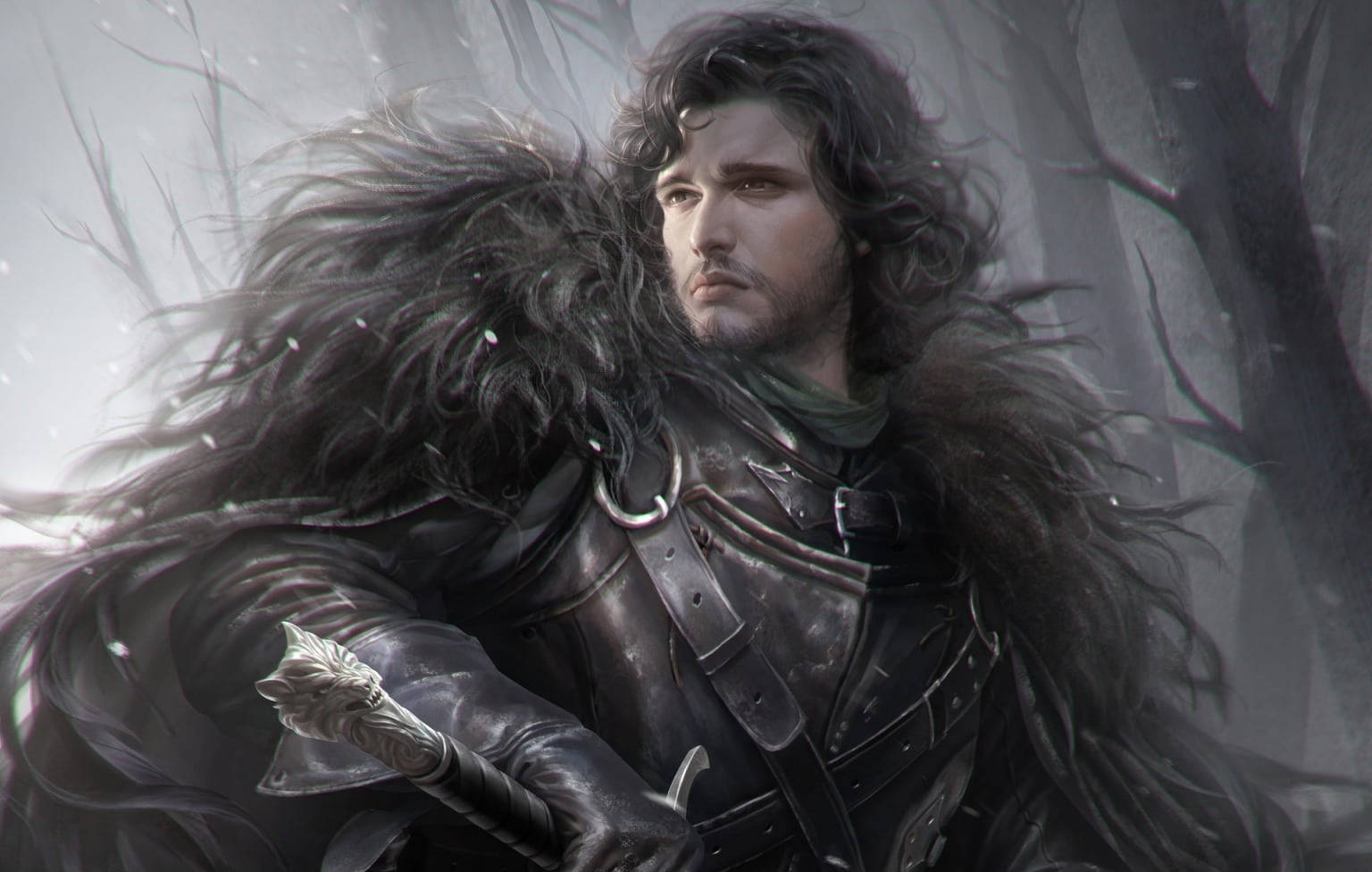 Leafless Trees Jon Snow Game Of Thrones