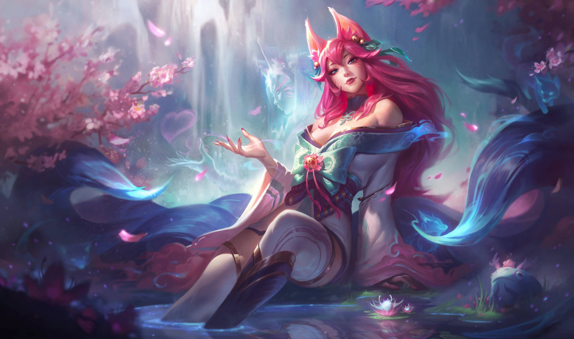 League Of Legends Ahri 1080p Gaming Background