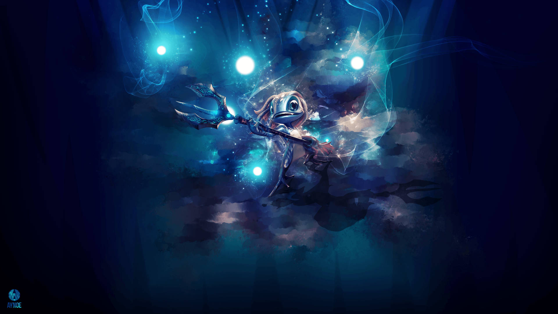 League Of Legends Fizz Blue Underwater Background