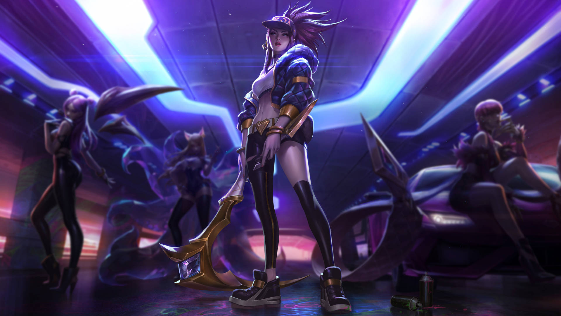 League Of Legends Hero Akali Displayed On A 4k Gaming Smartphone Screen