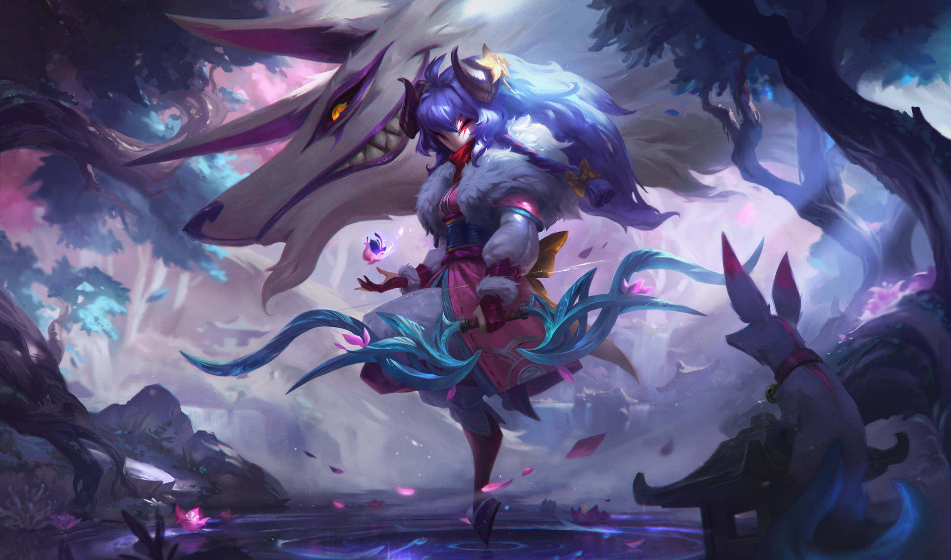 League Of Legends Kindred 1080p Gaming Background