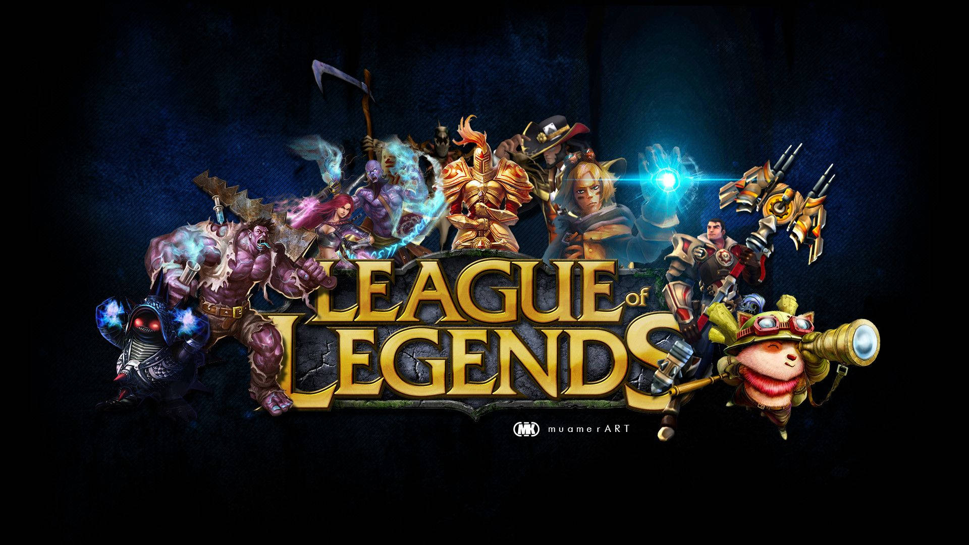 League Of Legends Logo Screen Display Background