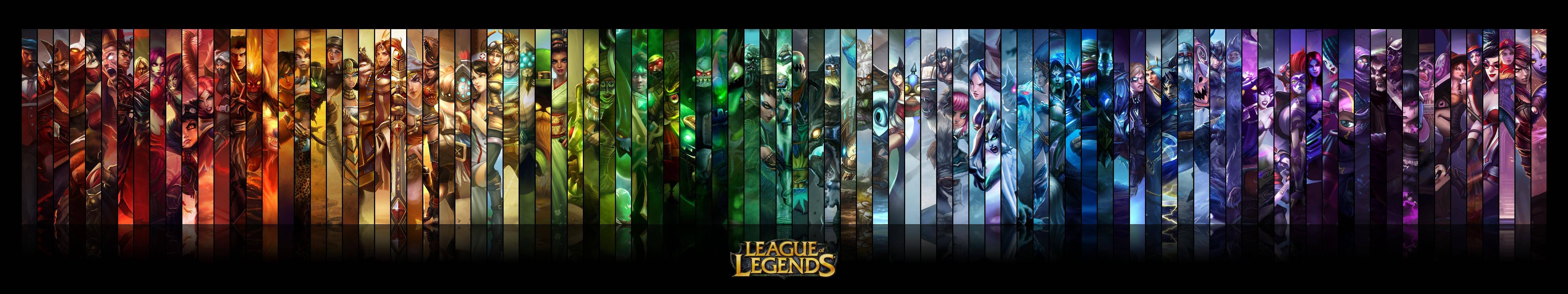 League Of Legends Three Screen Background