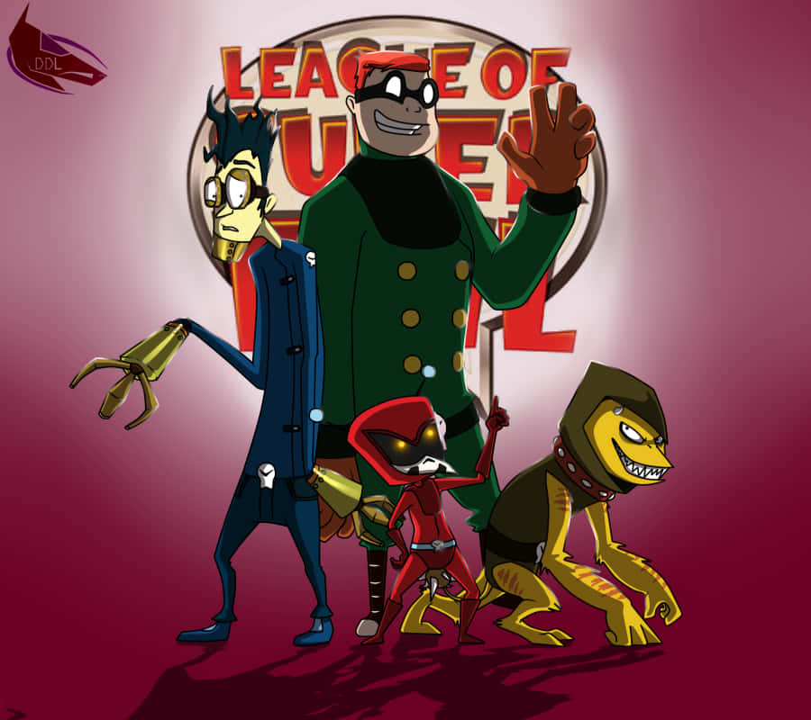 Leagueof Super Evil Team Portrait Background