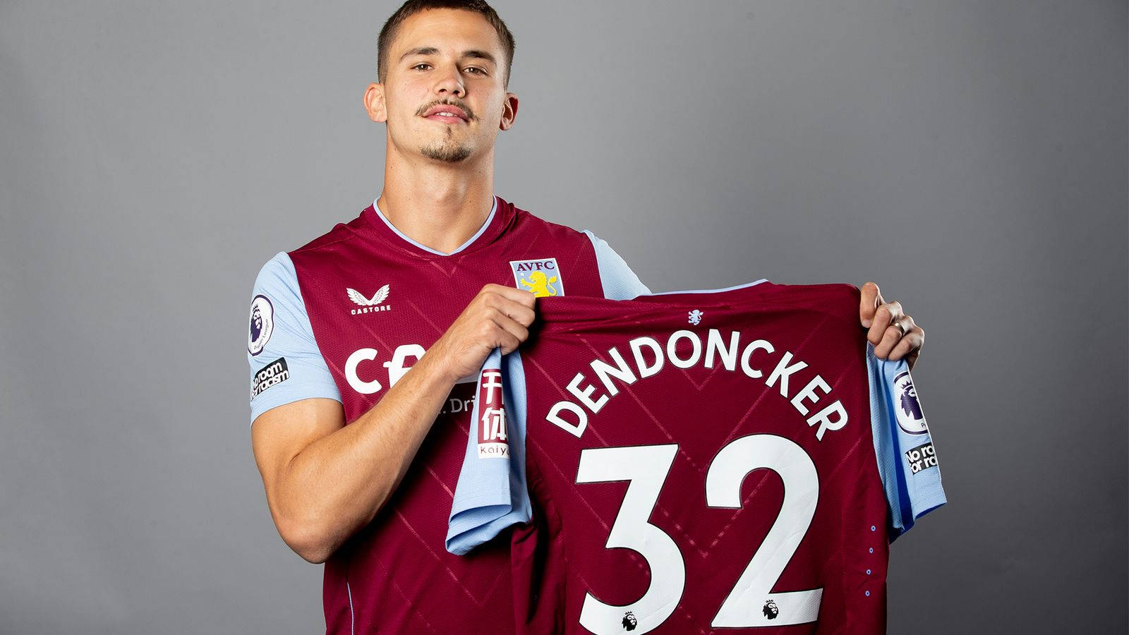 Leander Dendoncker 32 Jersey Maroon Background