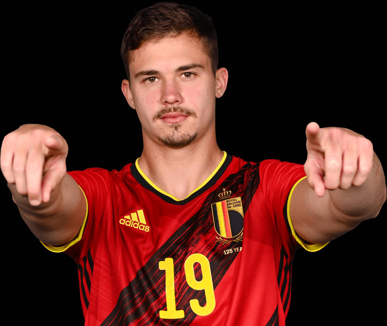 Leander Dendoncker Pointing Viewer Background