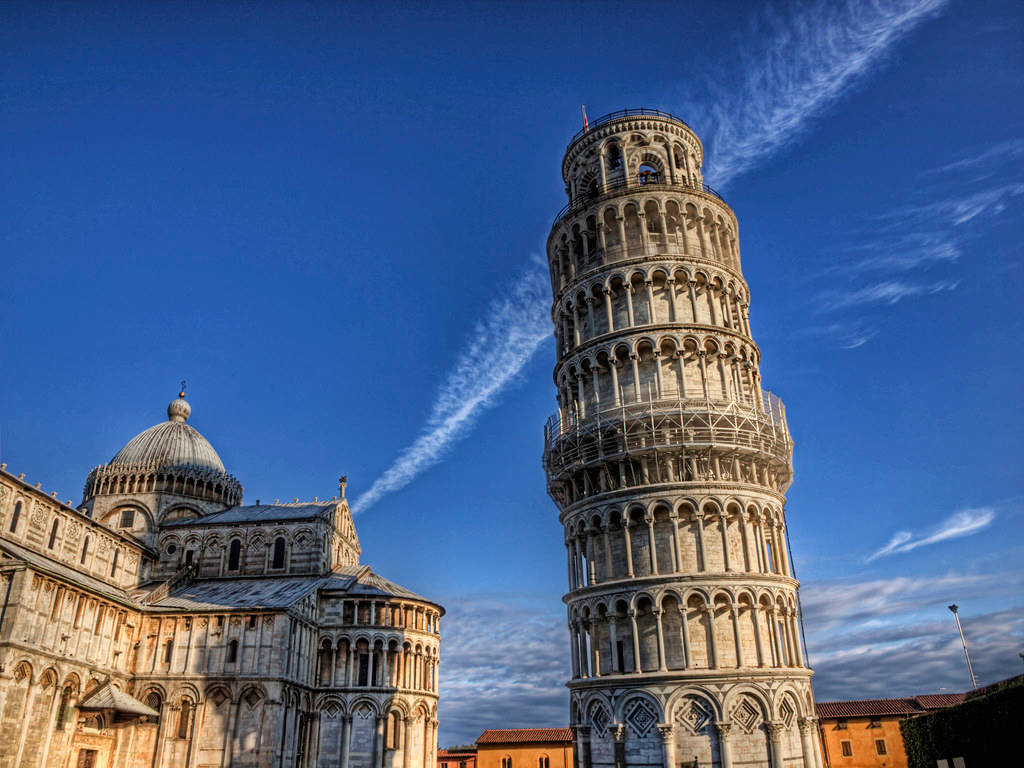 Leaning Tower Of Pisa And Cathedral Background