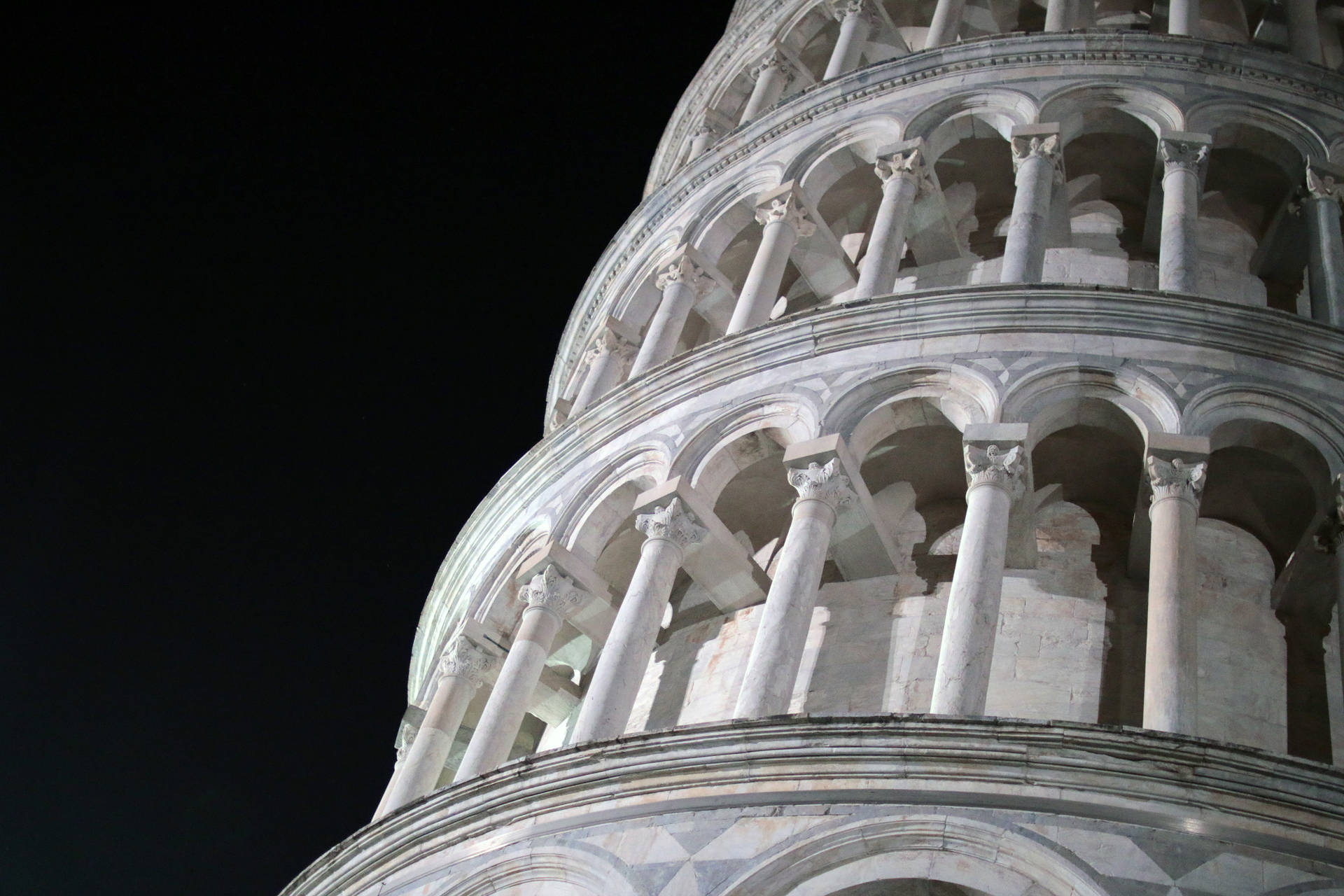 Leaning Tower Of Pisa Close-up Background