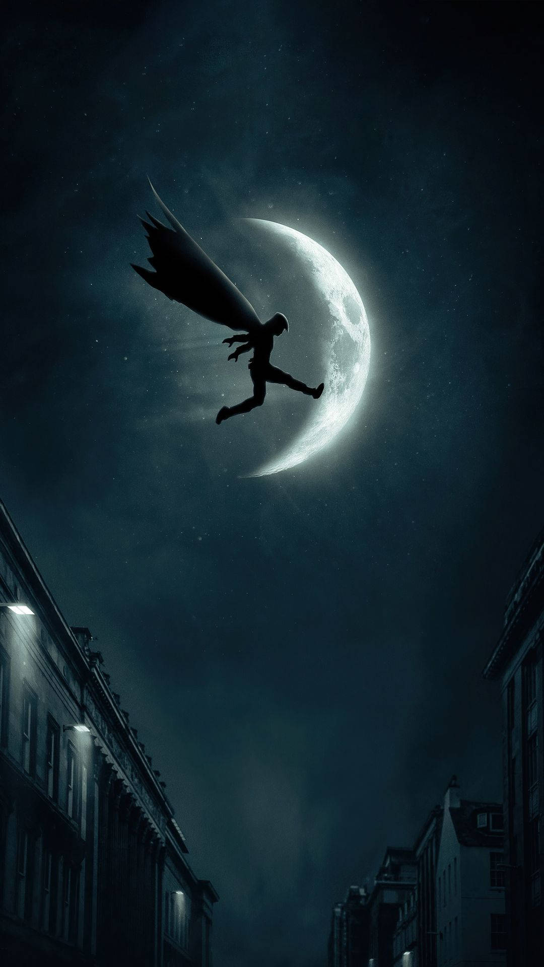 Leaping Through The Dark Moon Knight Phone Background