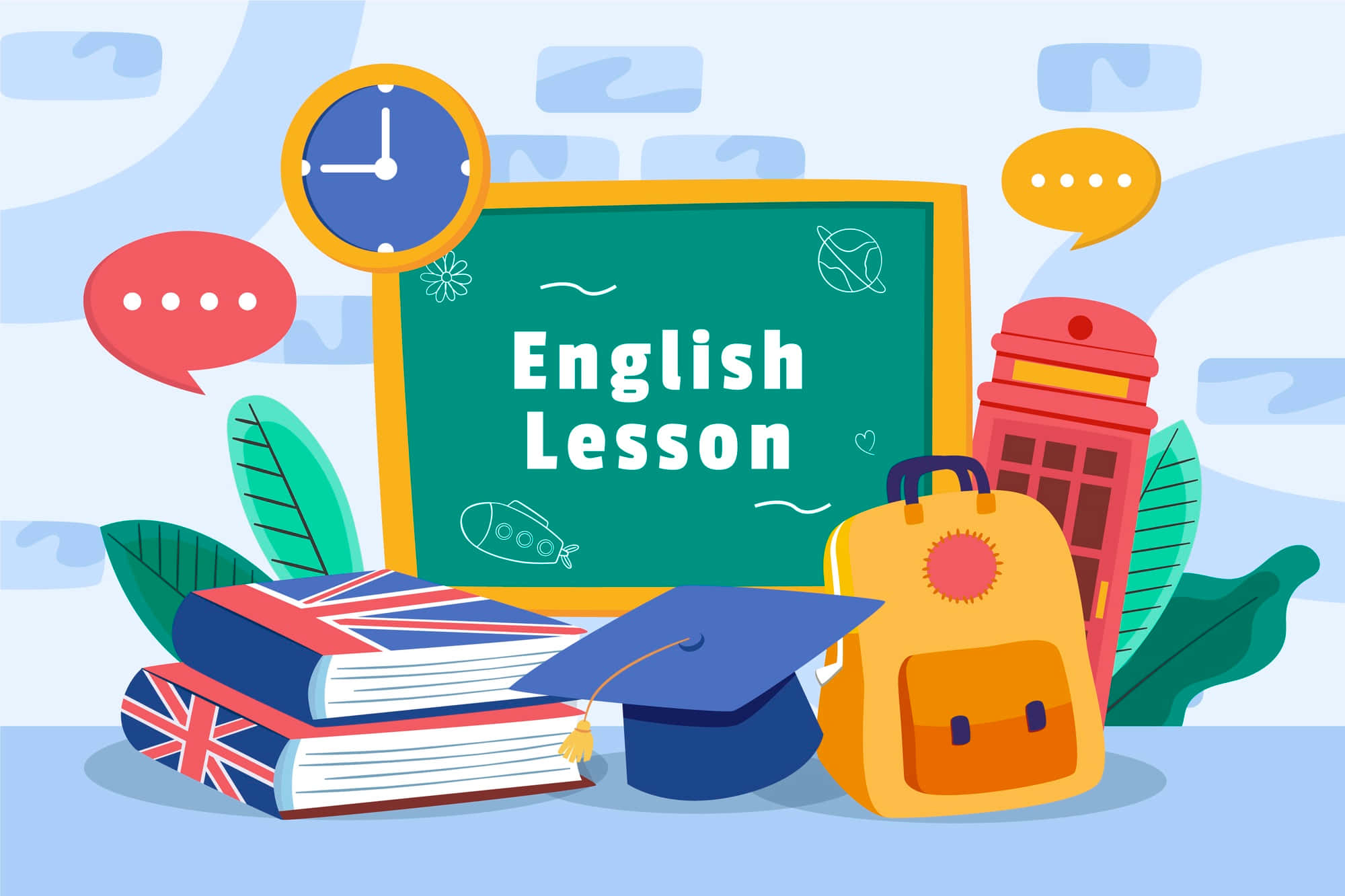 Learn English And Explore The World Background