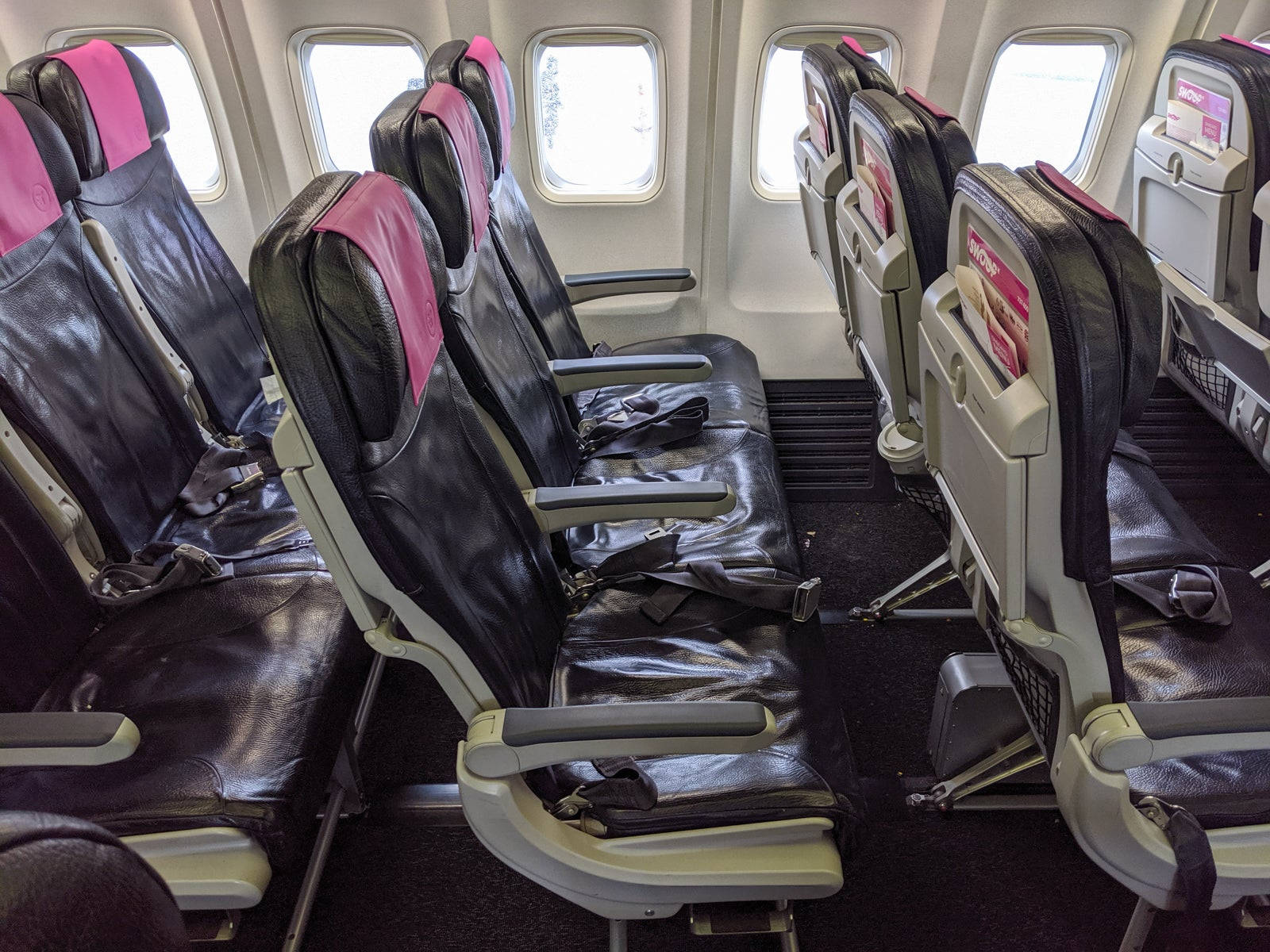 Leather Seats Of Swoop Airlines Background