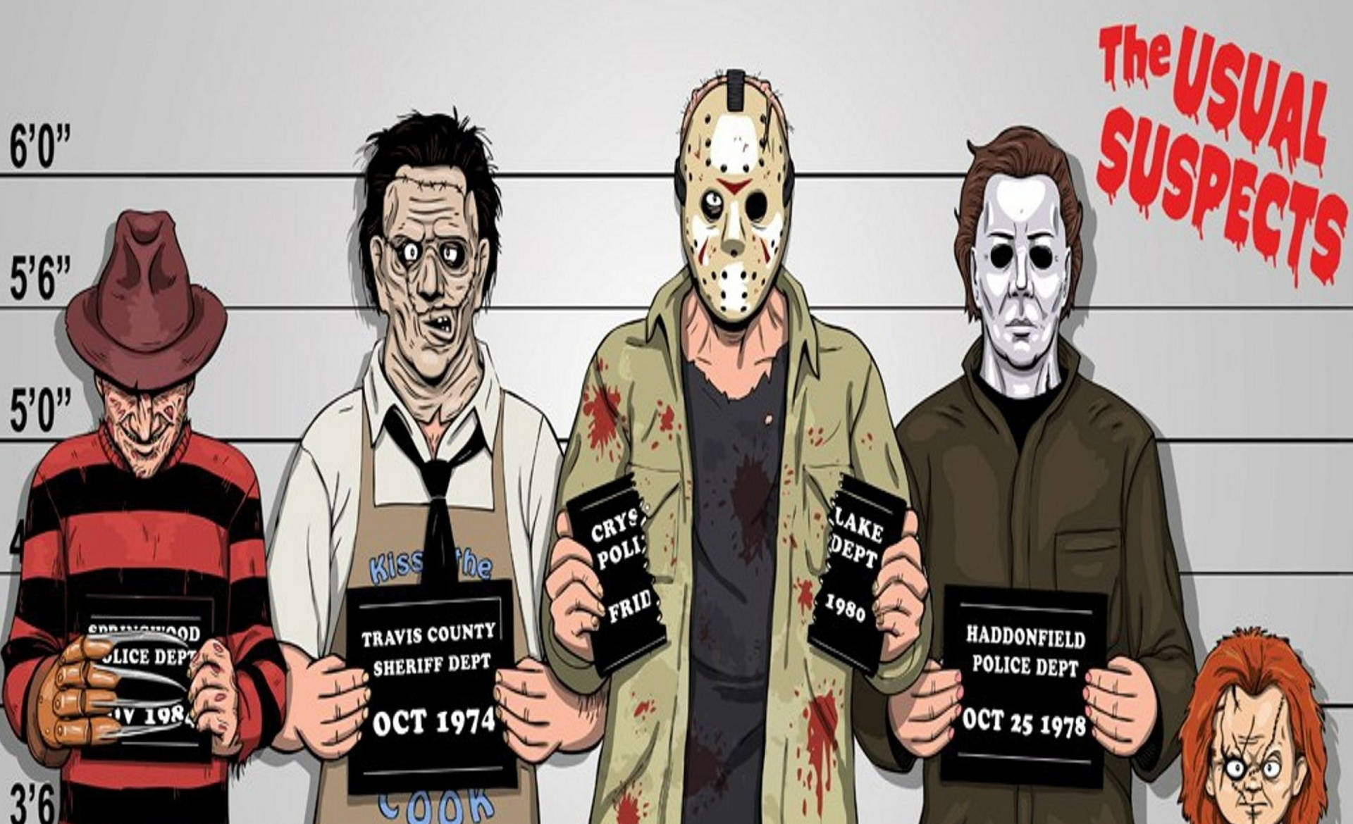 Leatherface And Horror Villains Background
