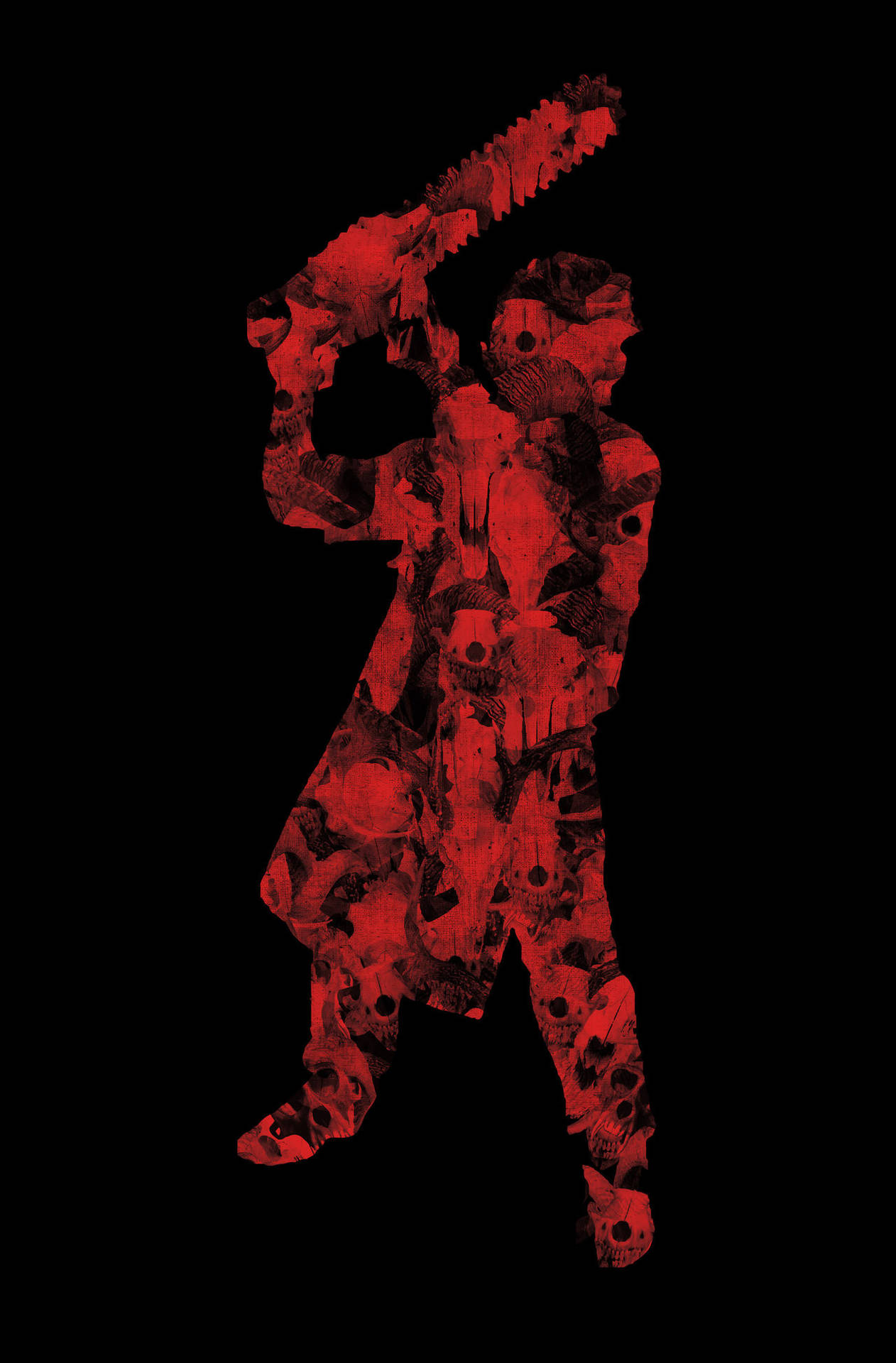 Leatherface Black Red Art Background