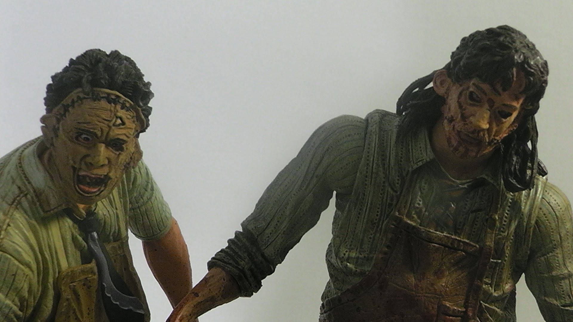 Leatherface Carved Figures Background