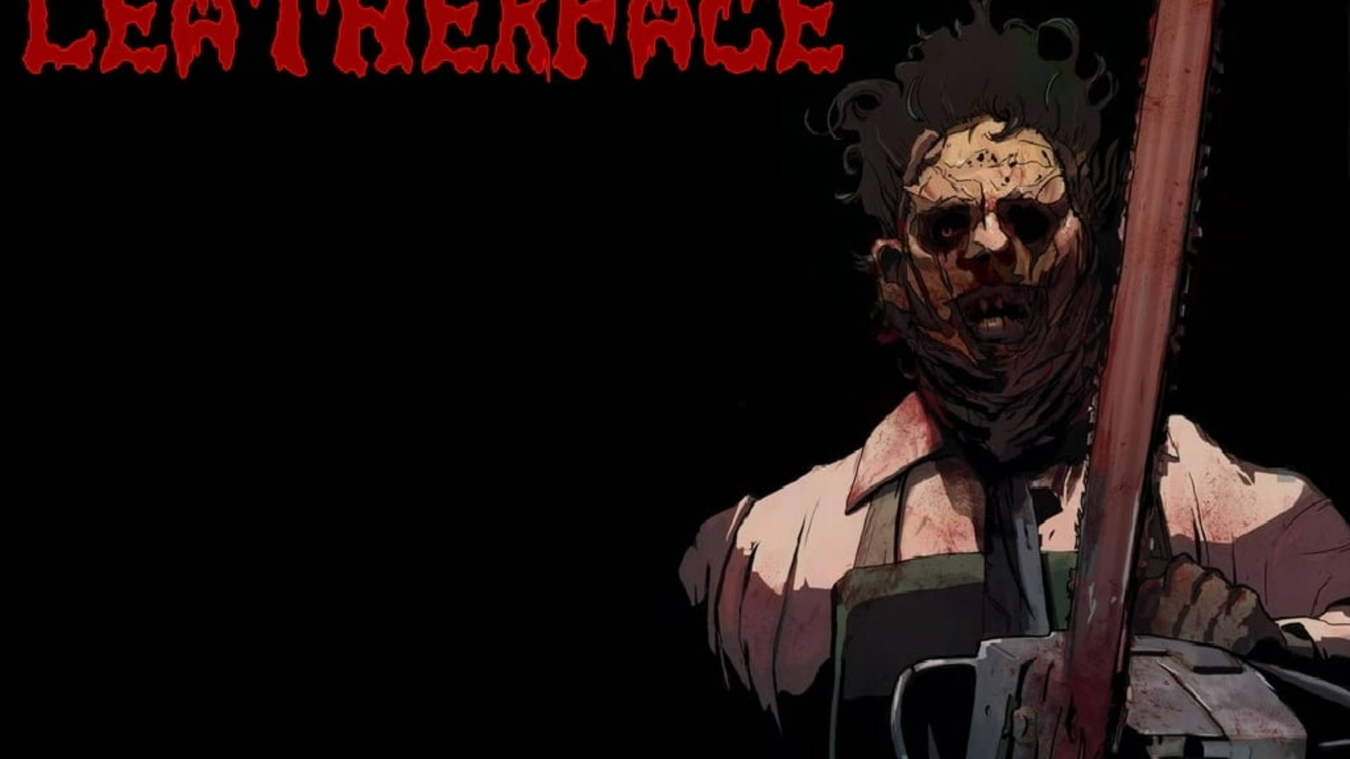 Leatherface With Chainsaw Background