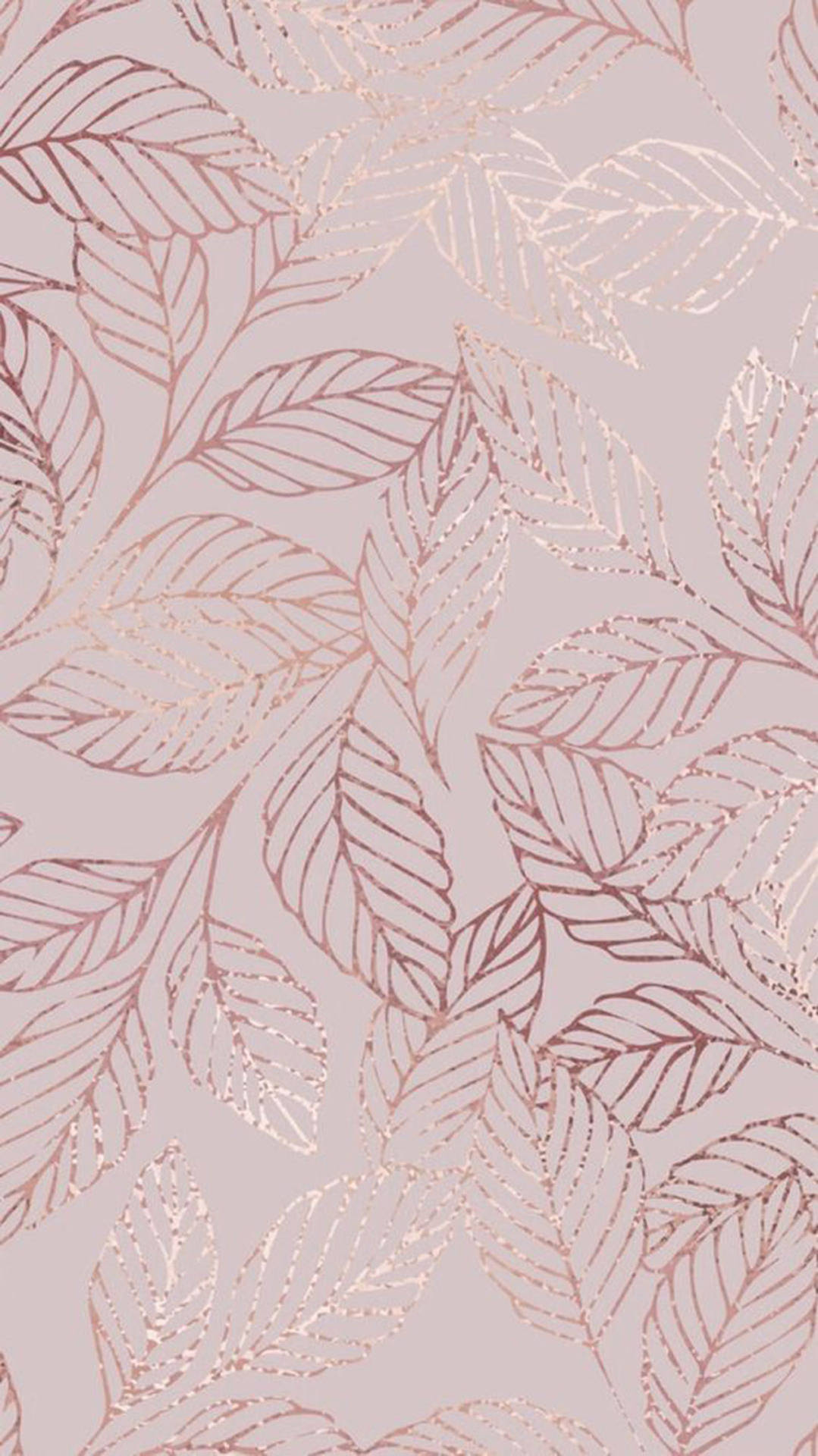 Leaves Vector Art Rose Gold Iphone