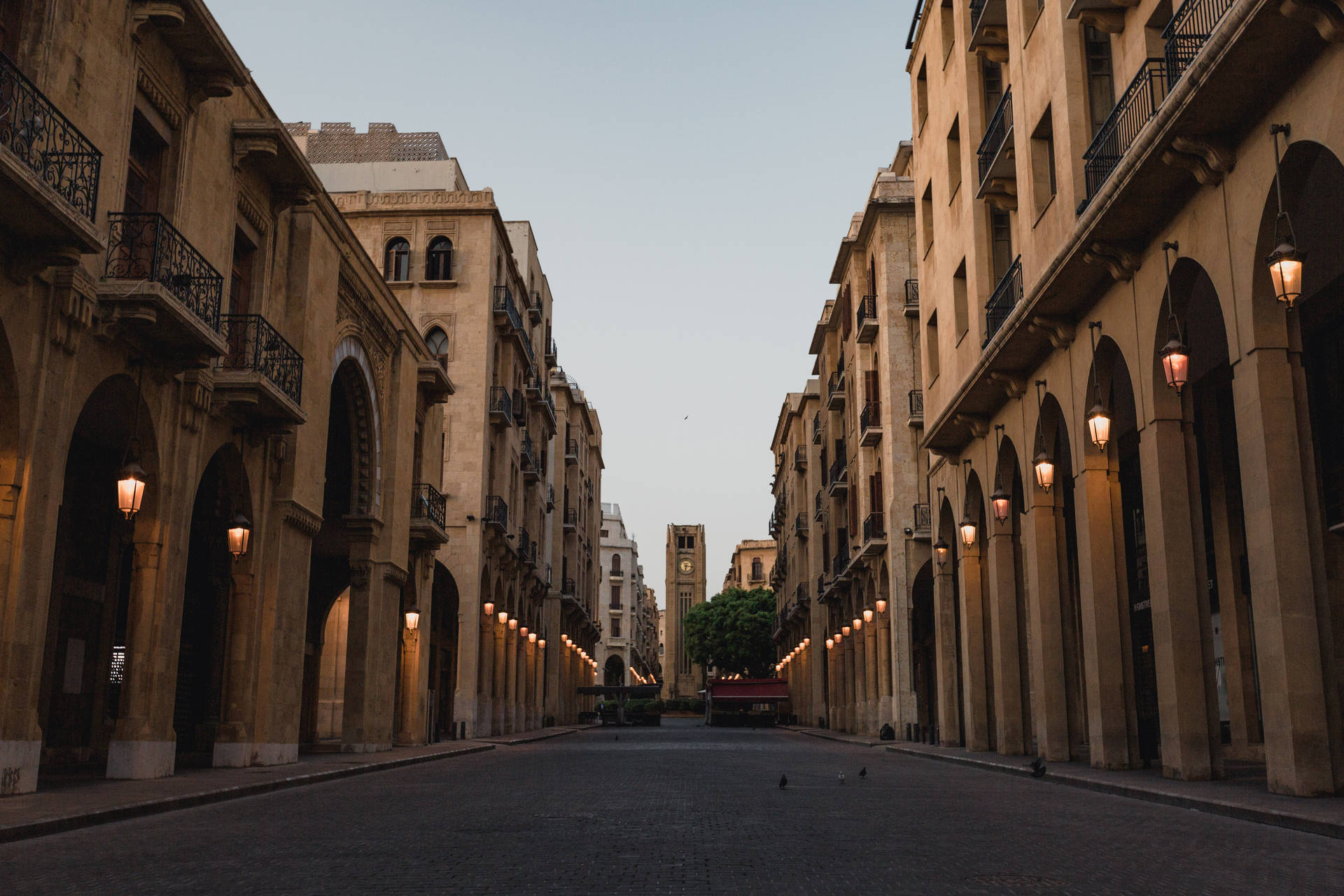 Lebanon Empty Street Background
