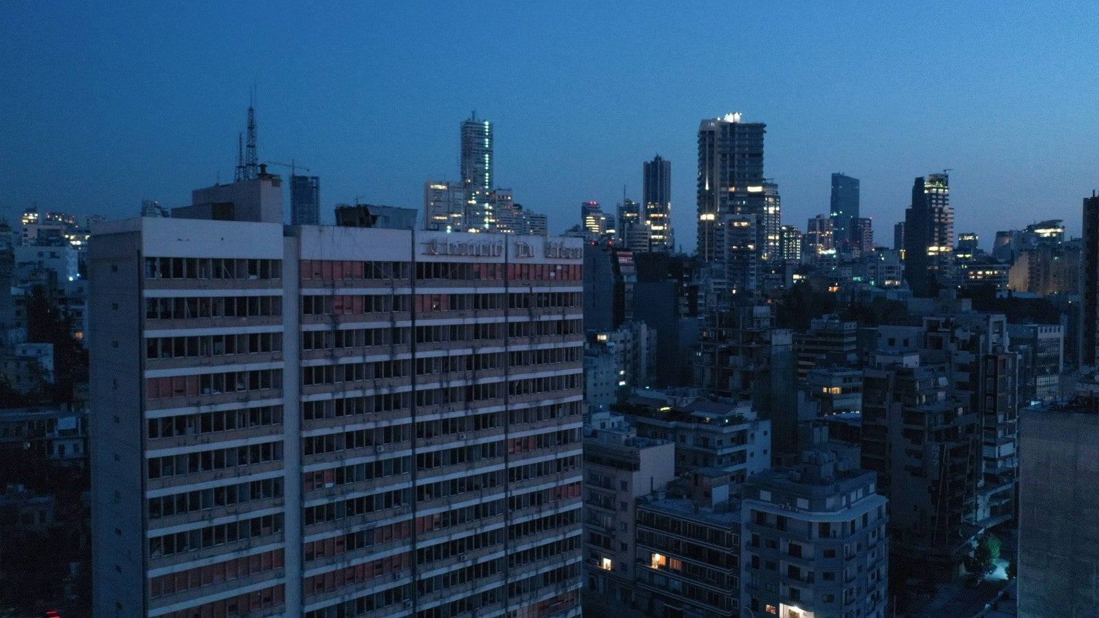 Lebanon High Rise Buildings City Lights