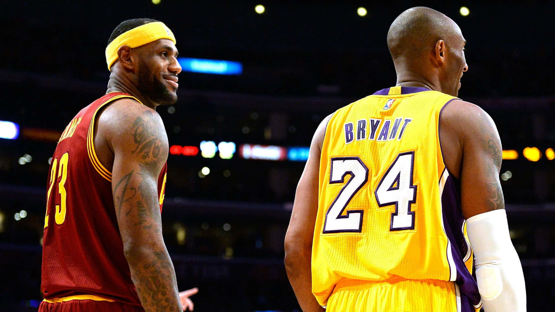 Lebron And Kobe Nba Game Background