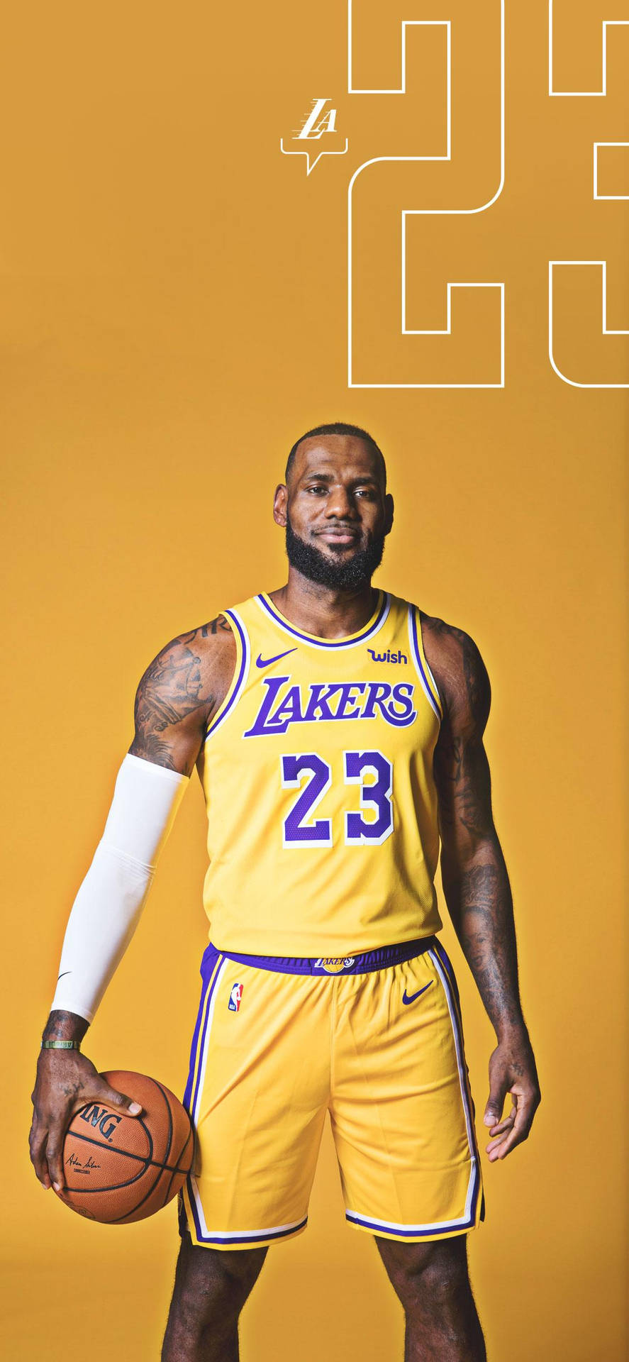 Lebron James 23 Of Lakers Background