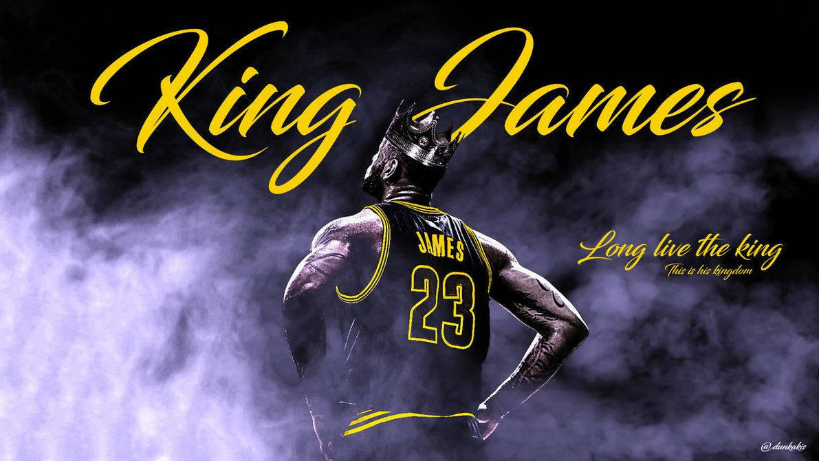 Lebron James Crown Nba King Basketball Background