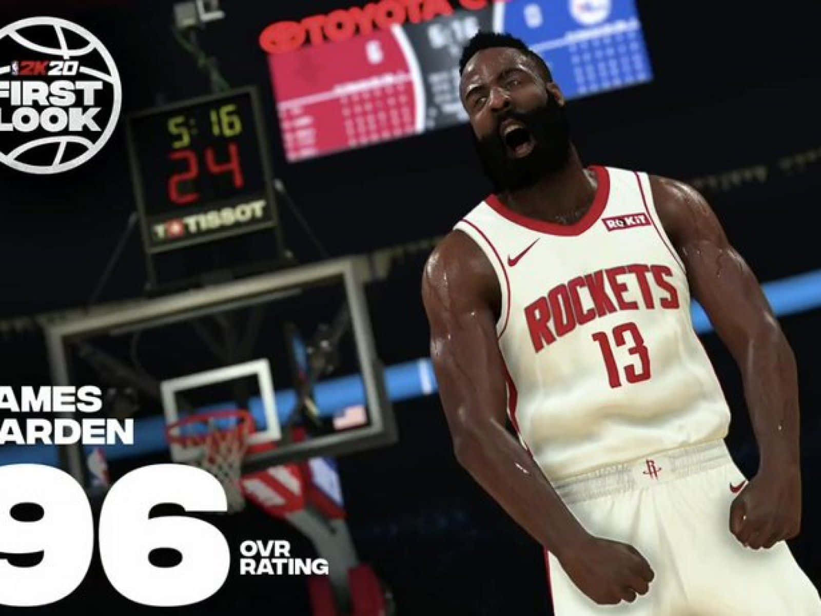 Lebron James In Action On Nba 2k20 Background