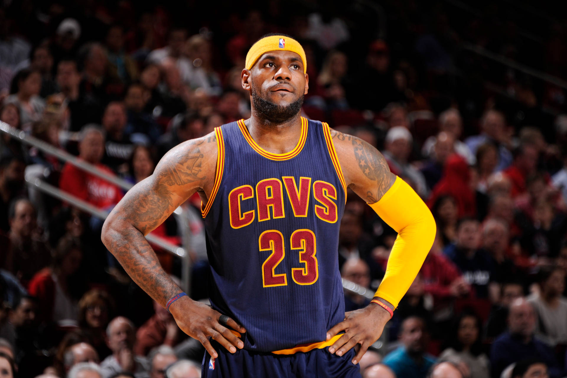 Lebron James Is Cool With Arm Sleeve Background