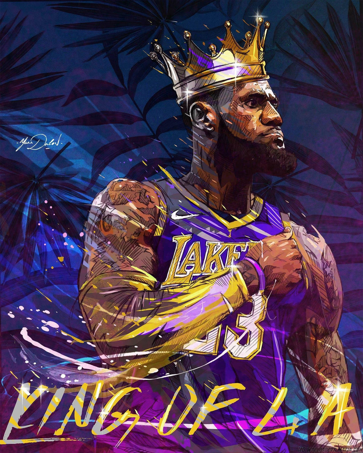 Lebron James King Of L.a Background