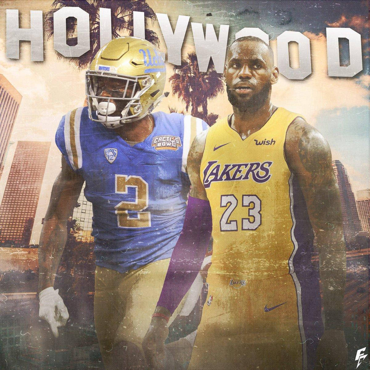 Lebron James Lakers Hollywood Football Player Background