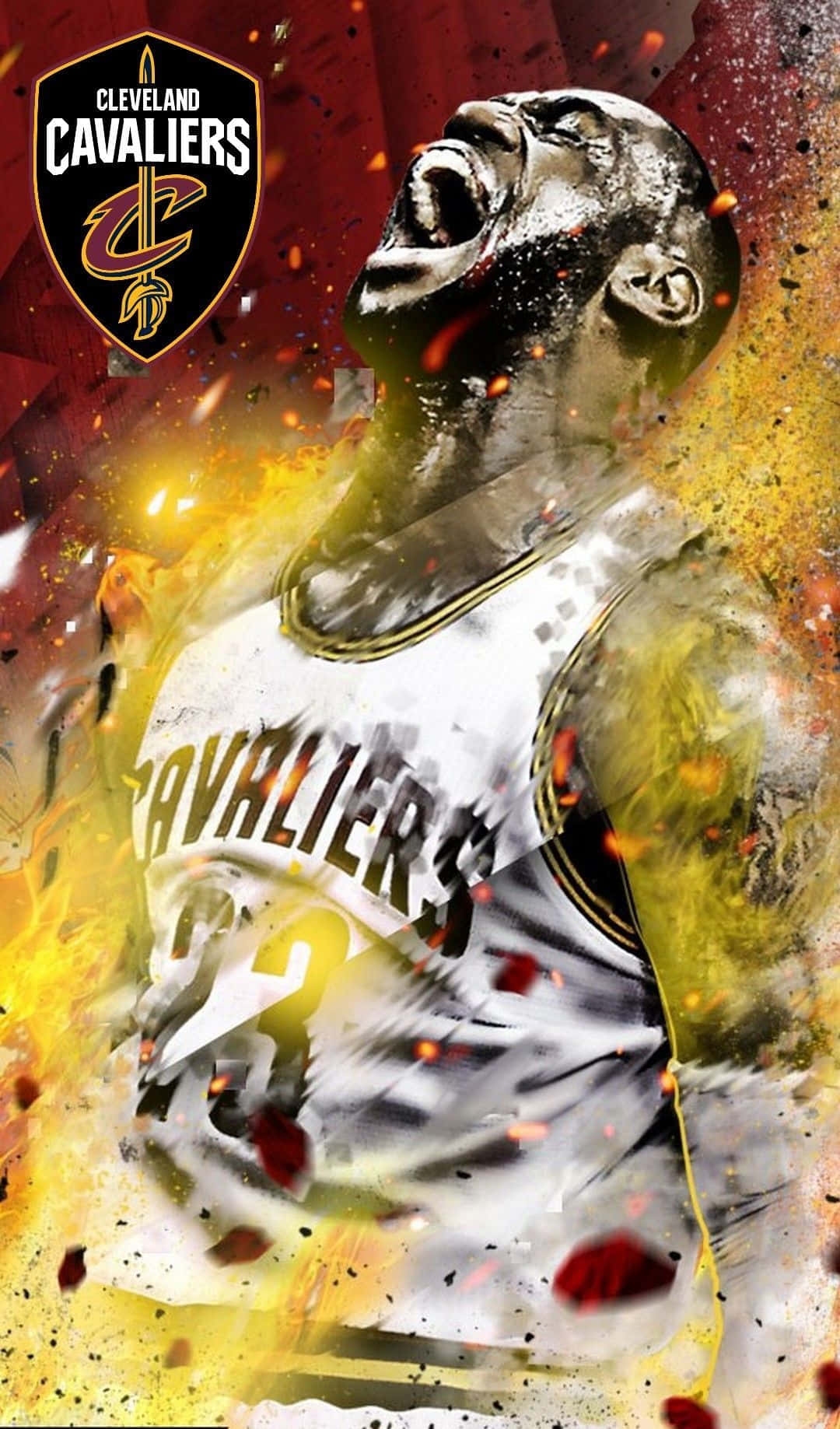 Lebron James Making The Winning Shot On His Iphone Background