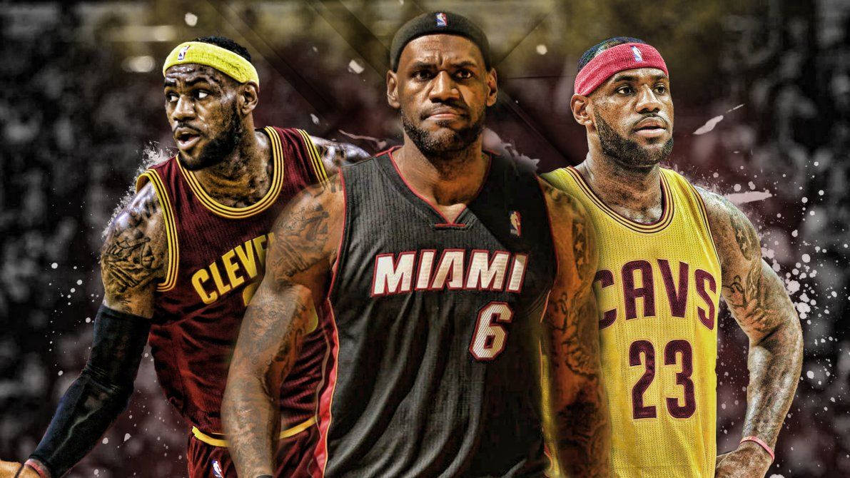 Lebron James Nba Miami Heat And Cleveland Cavaliers Background