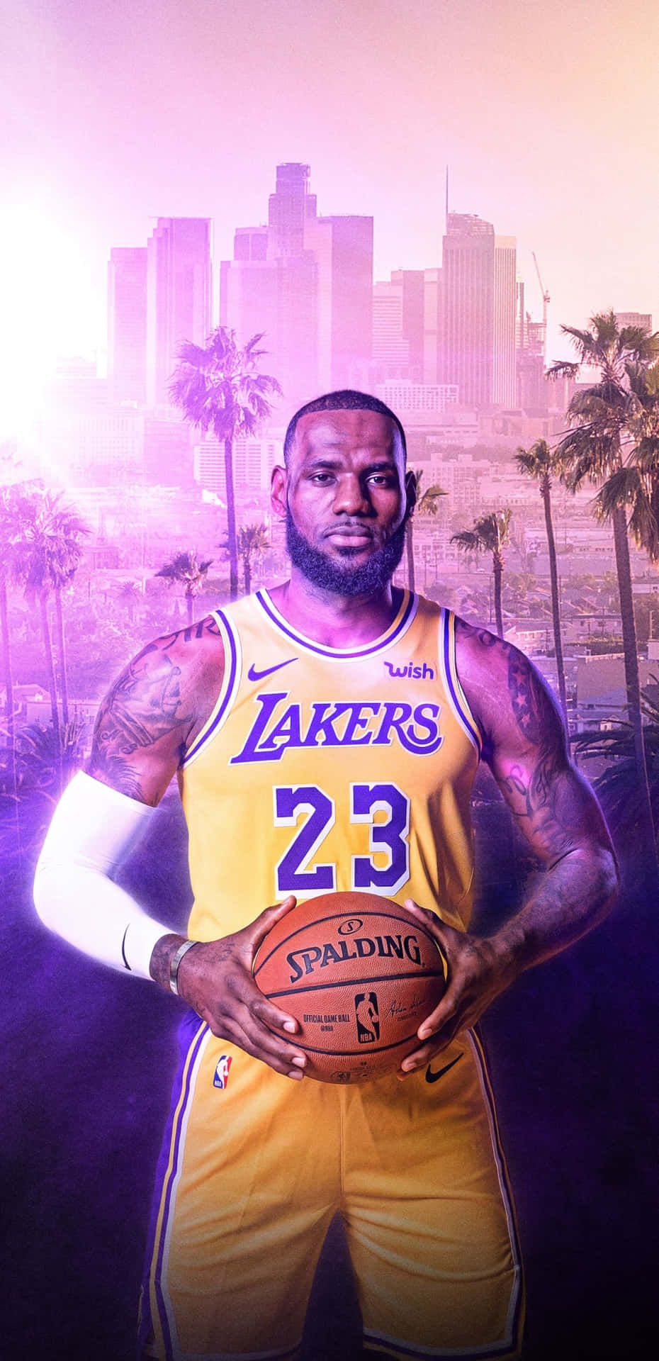 Lebron James Proudly Holds His New Iphone Background