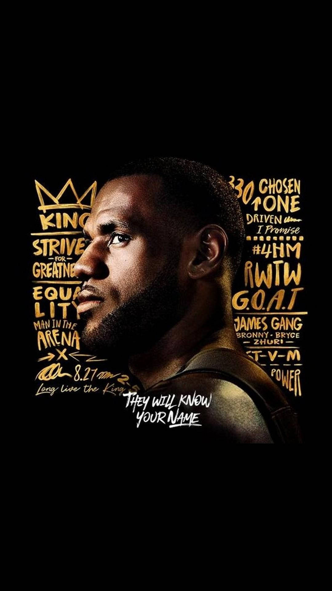 Lebron James Quote They Will Know Your Name Background