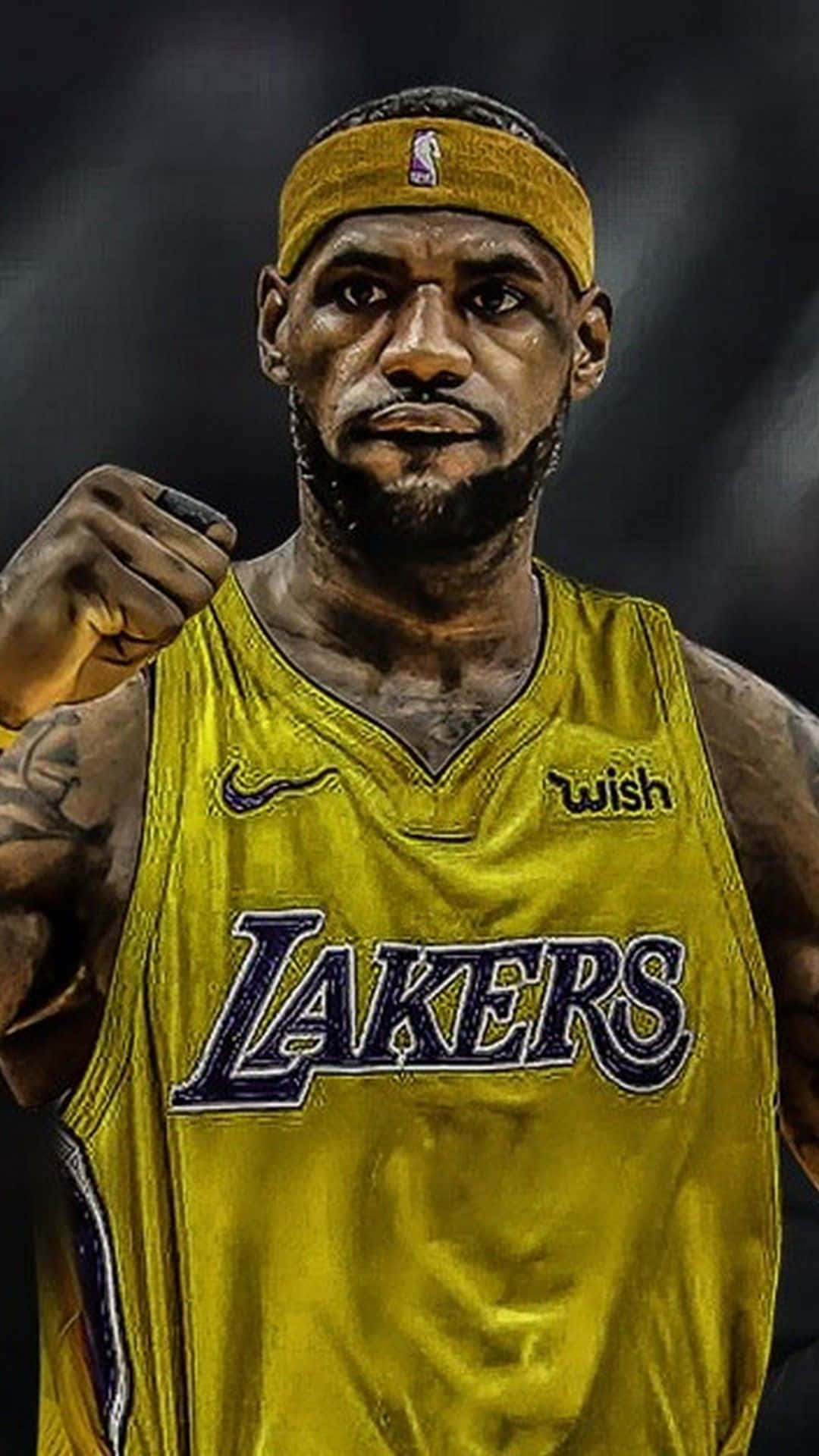 Lebron James Showing Off His New Iphone Background