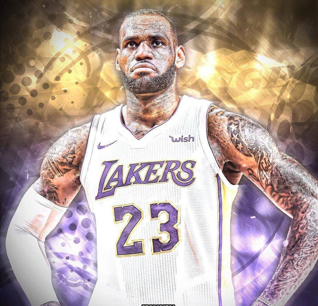 Lebron James White Lakers Jersey Background
