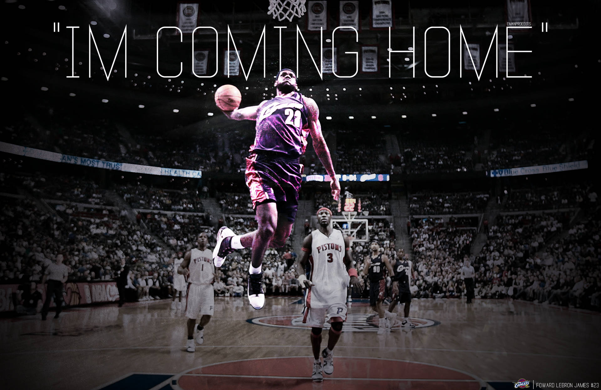 Lebron James With Cool Text Background