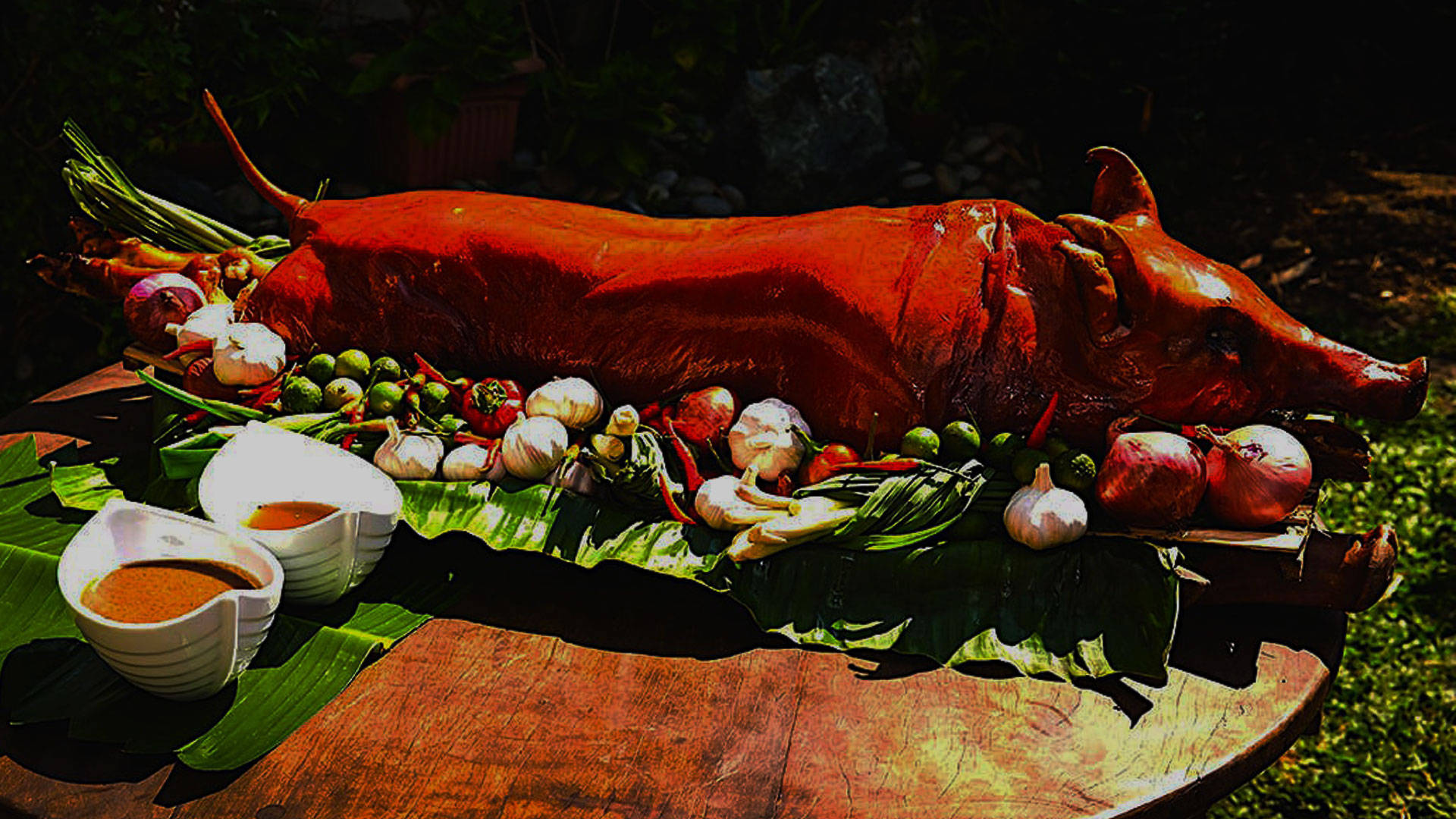 Lechon Boodle Fight Food Background