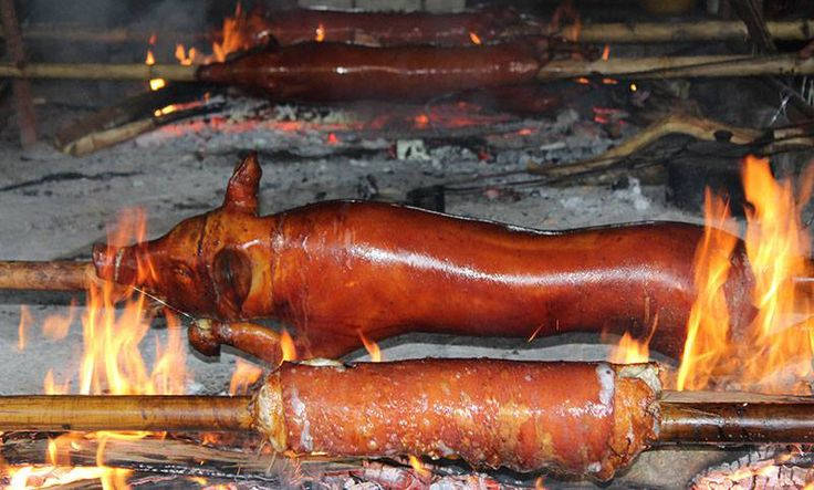 Lechon Getting Roasted