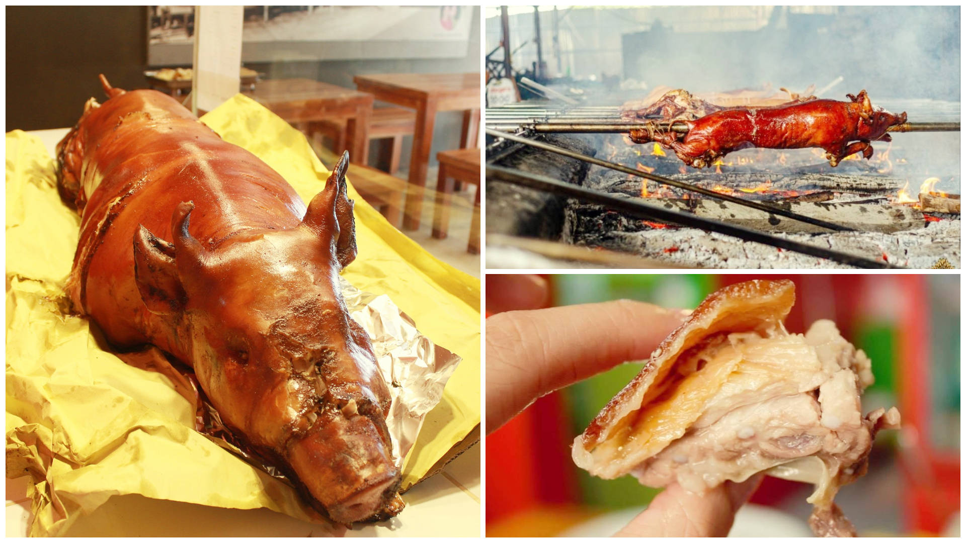 Lechon In Collage Background