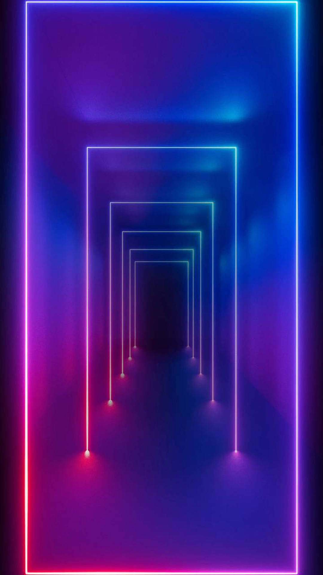 Led Light Hallway Background