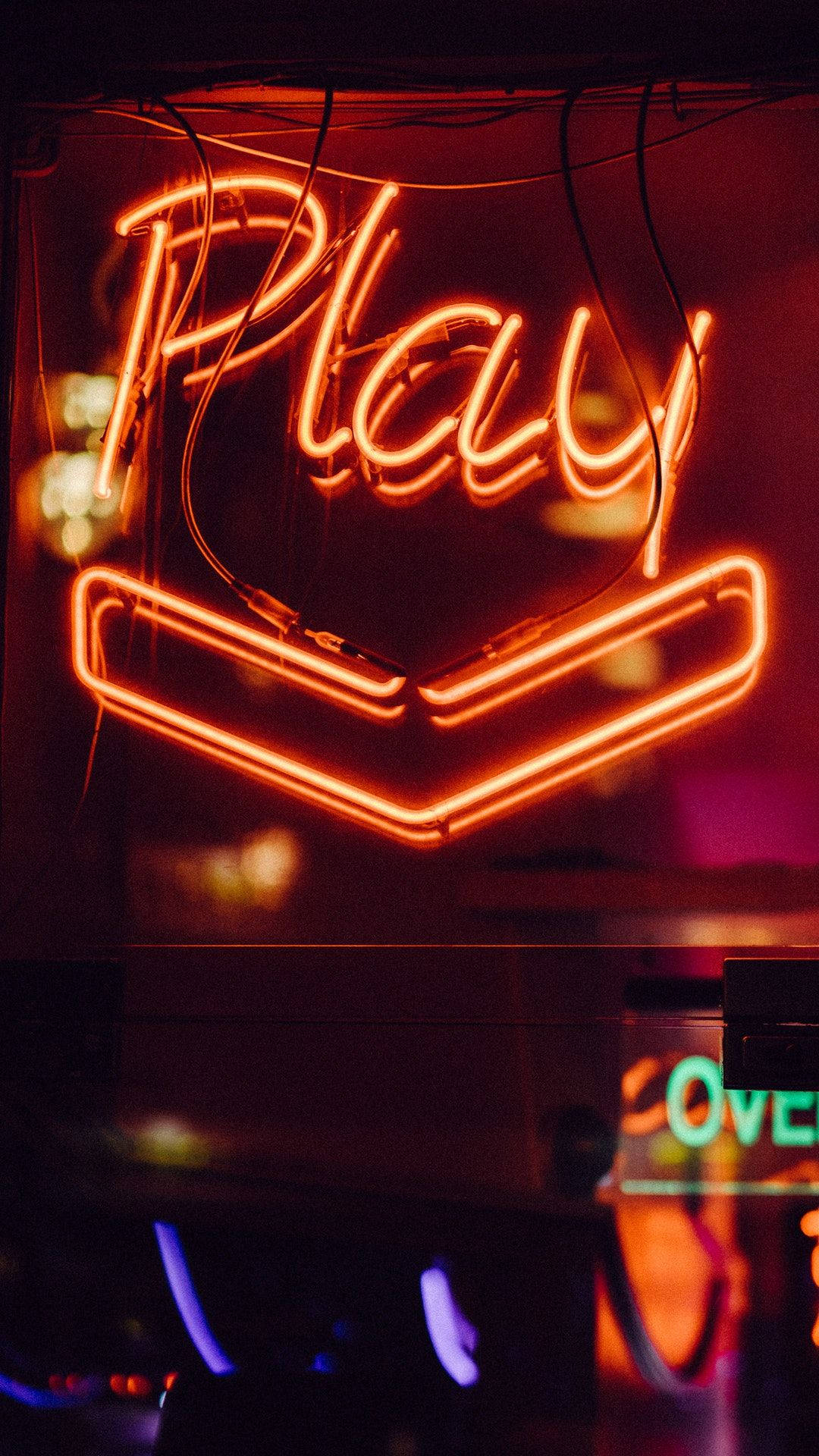 Led Neon Orange Play Signage