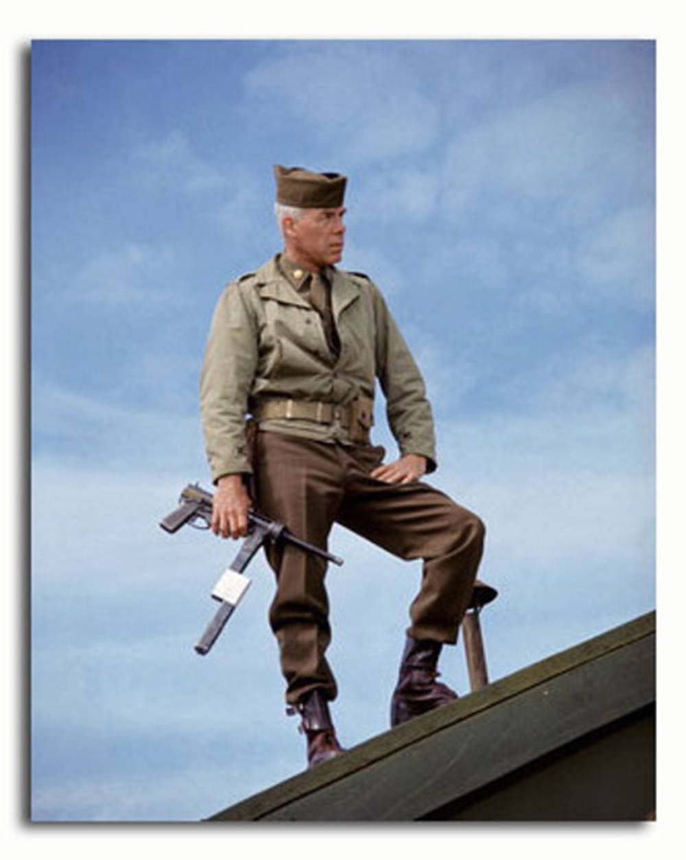 Lee Marvin On Roof Background