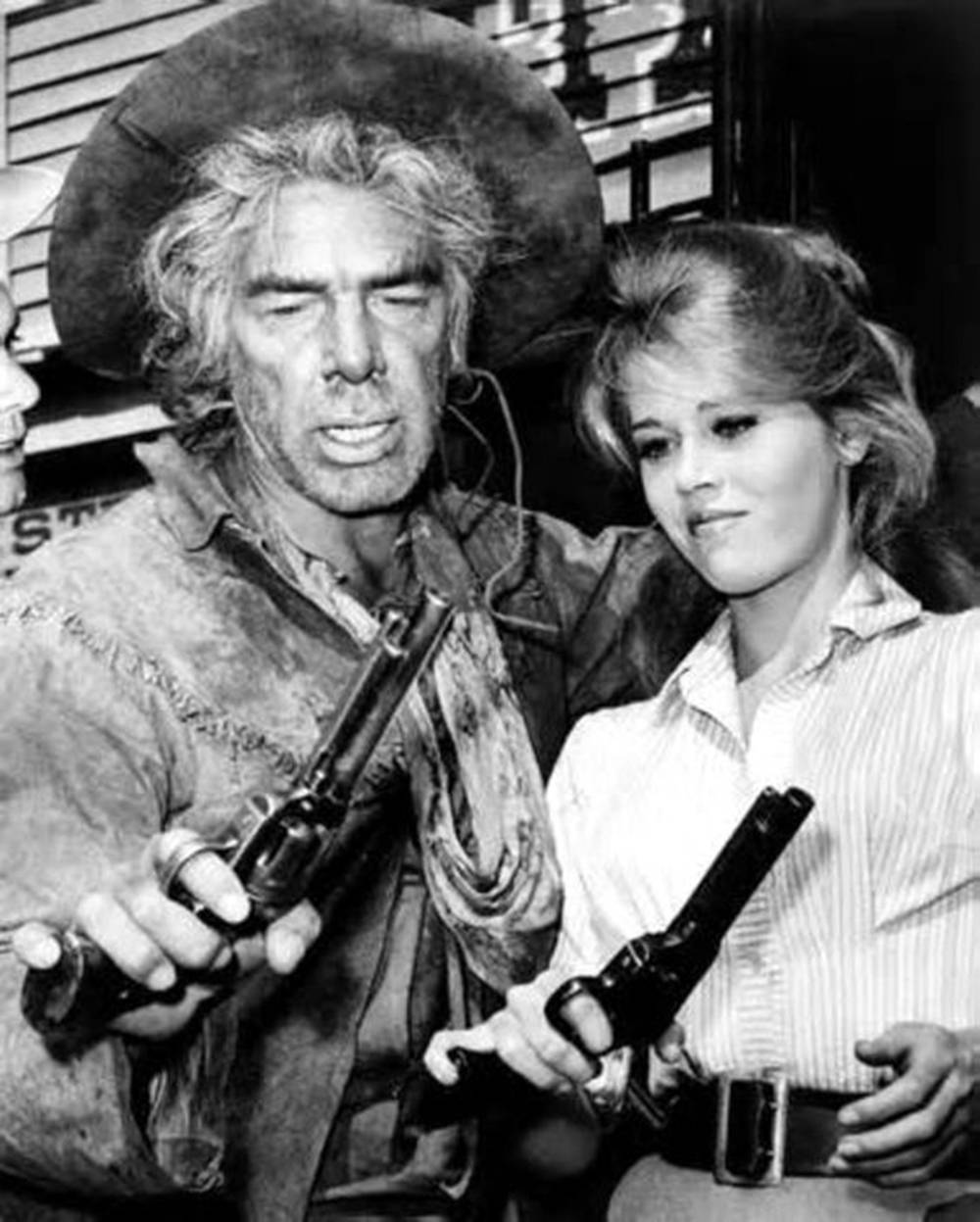 Lee Marvin With A Woman Background