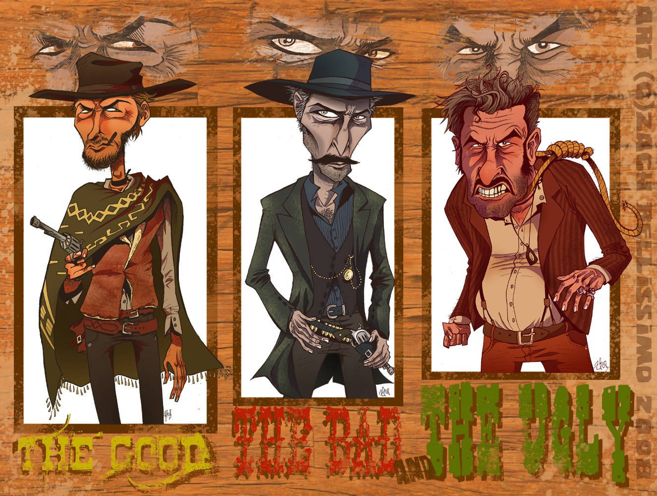 Lee Van Cleef Clint Eastwood Cartoon Characters Background