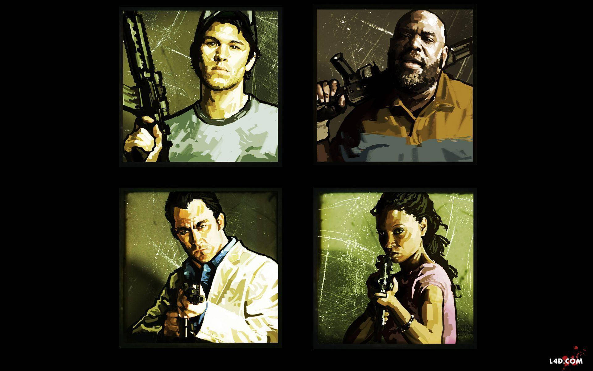 Left 4 Dead 2 Ellis Coach Rochelle Nick Collage