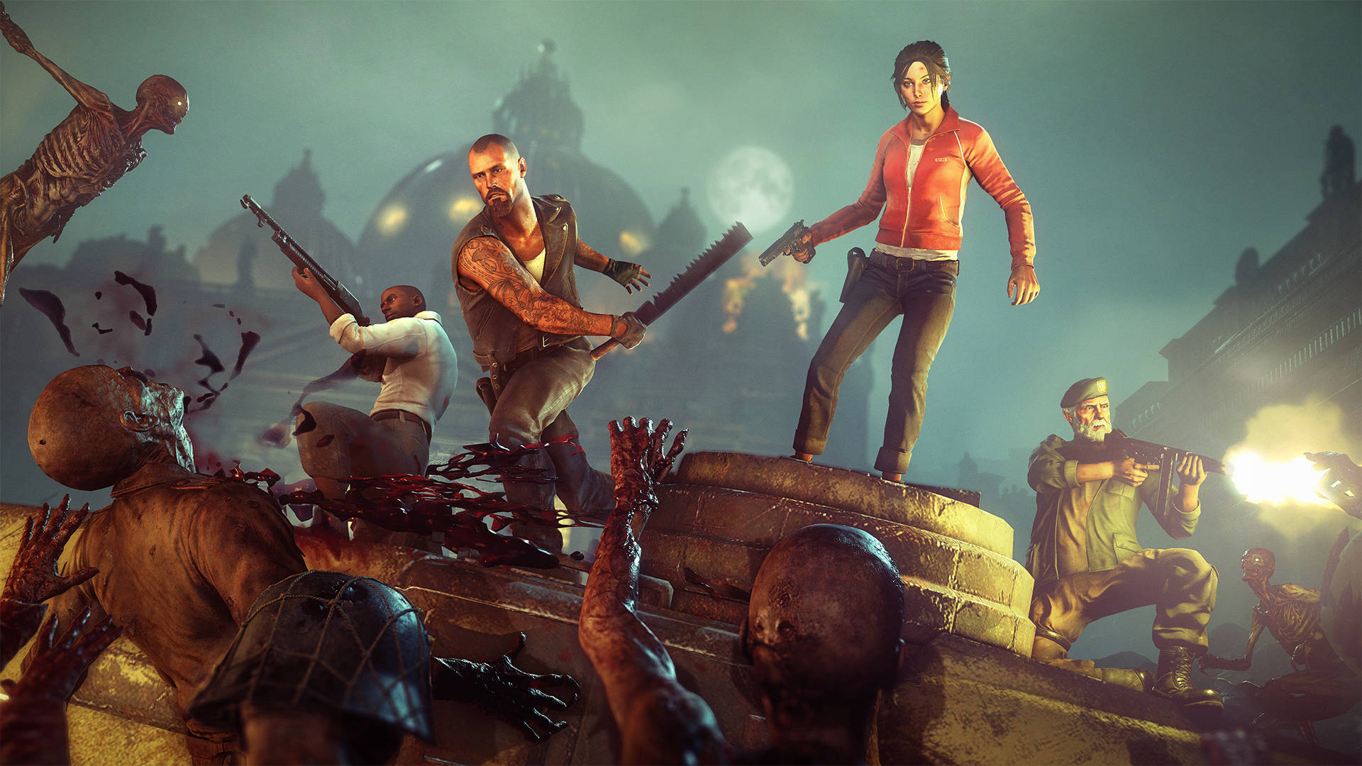 Left 4 Dead Characters Zombie Battle Background