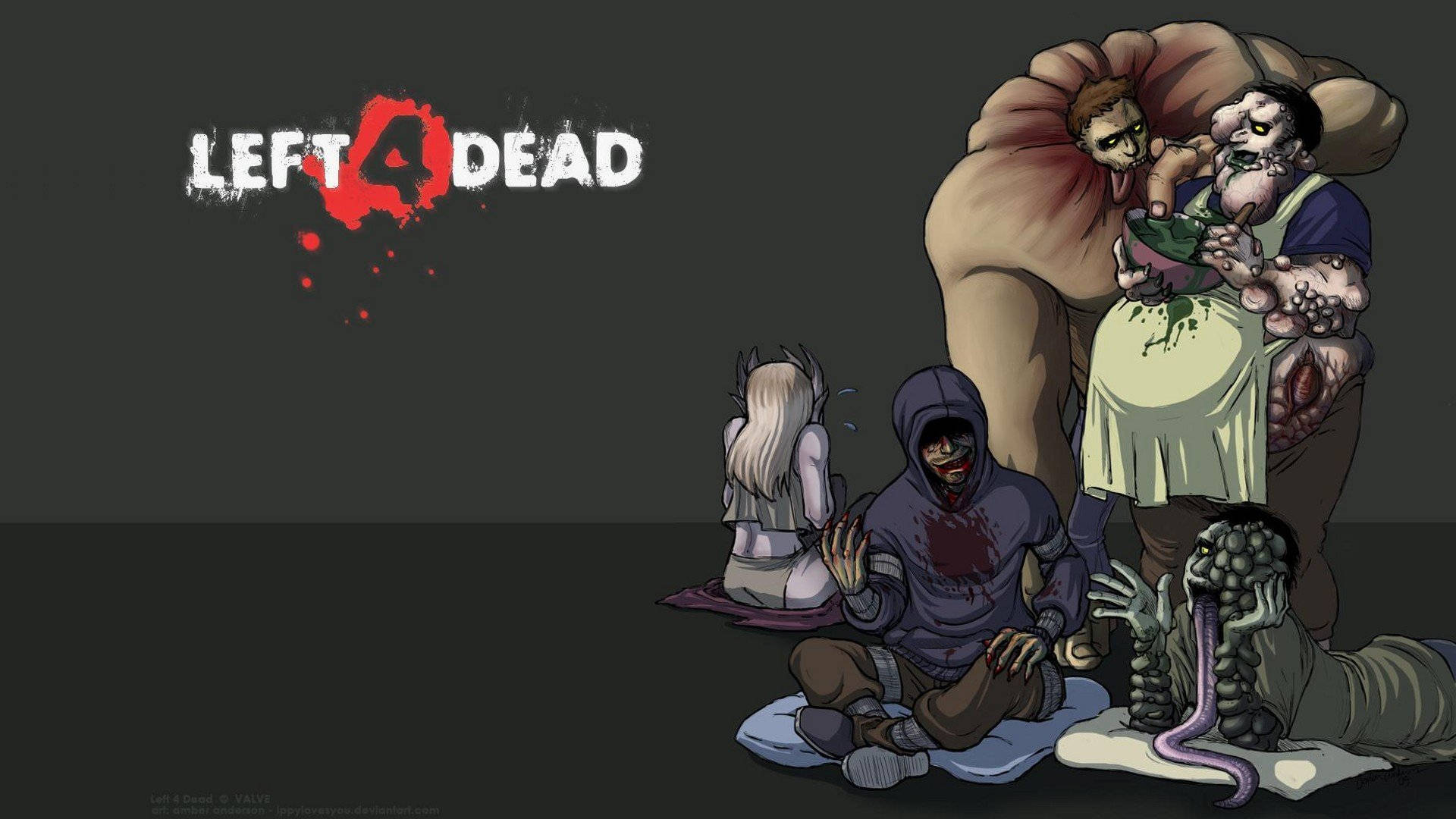 Left 4 Dead The Infected Cartoon Background